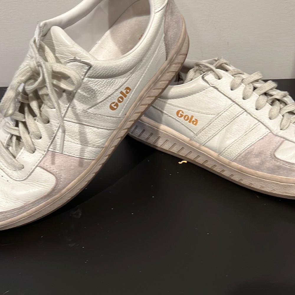 Gola mens leather white shoes